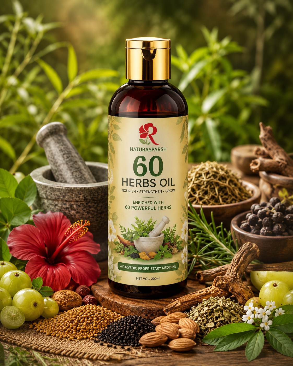 60 Herbs Hair Oil